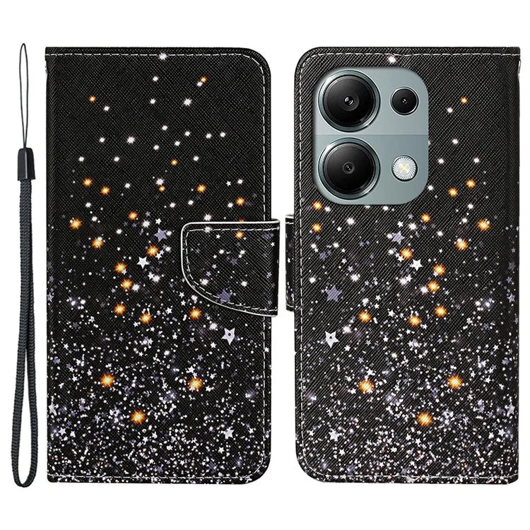 For Xiaomi Redmi Note 13 Pro 4G / Poco M6 Pro 4G Leather Case Pattern Printing Wallet Phone Cover
