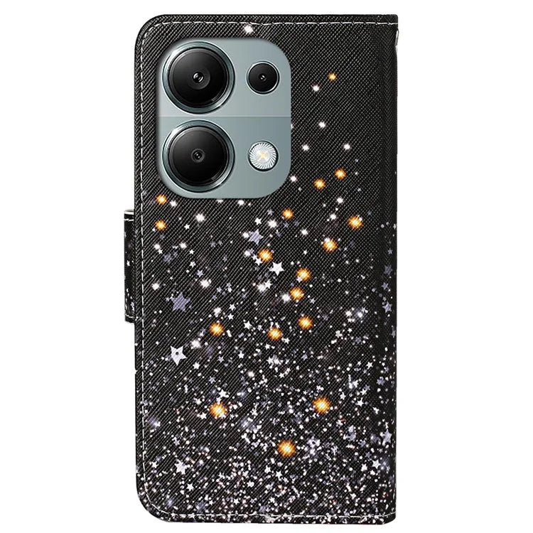 For Xiaomi Redmi Note 13 Pro 4G / Poco M6 Pro 4G Leather Case Pattern Printing Wallet Phone Cover