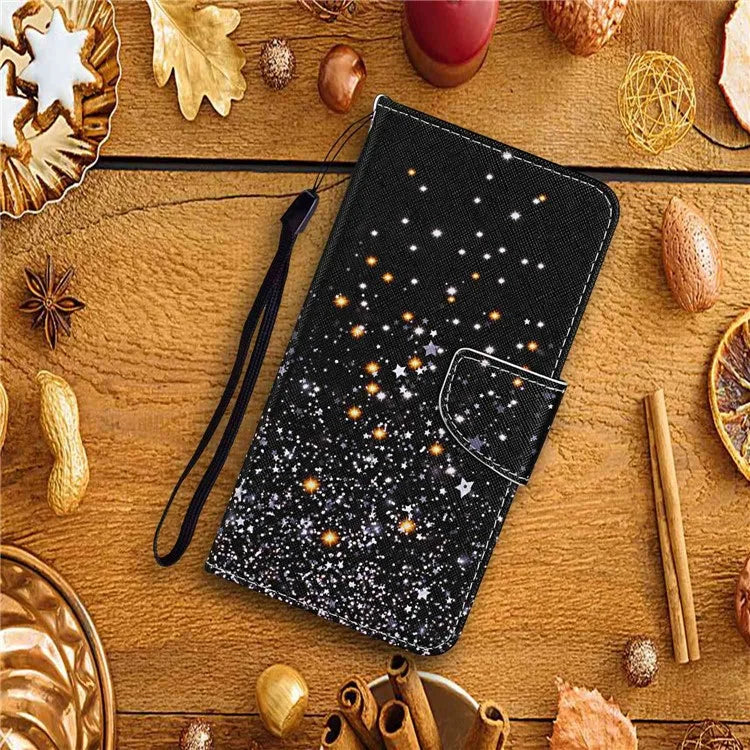 For Xiaomi Redmi Note 13 Pro 4G / Poco M6 Pro 4G Leather Case Pattern Printing Wallet Phone Cover