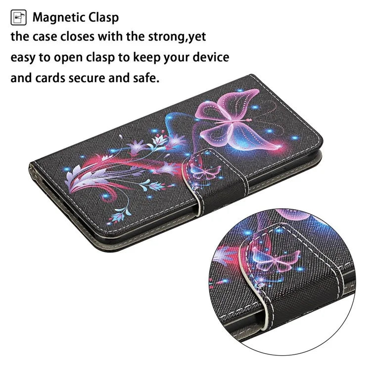For Xiaomi Redmi Note 13 Pro 4G / Poco M6 Pro 4G Leather Case Pattern Printing Wallet Phone Cover