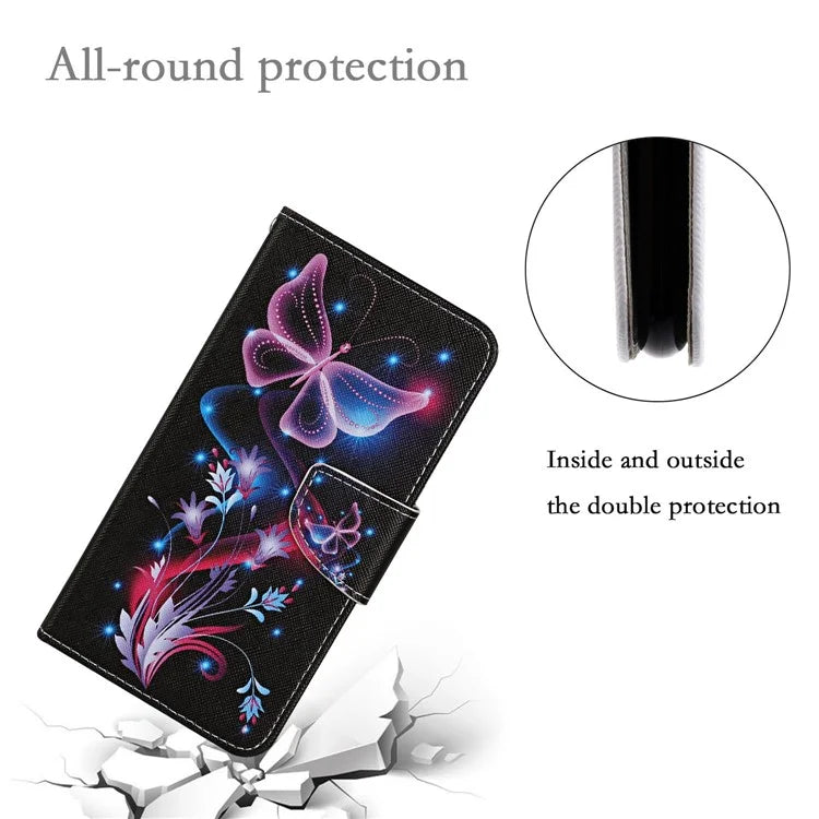 For Xiaomi Redmi Note 13 Pro 4G / Poco M6 Pro 4G Leather Case Pattern Printing Wallet Phone Cover