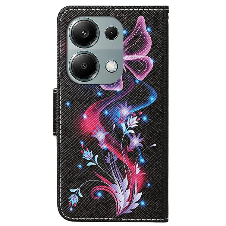 For Xiaomi Redmi Note 13 Pro 4G / Poco M6 Pro 4G Leather Case Pattern Printing Wallet Phone Cover