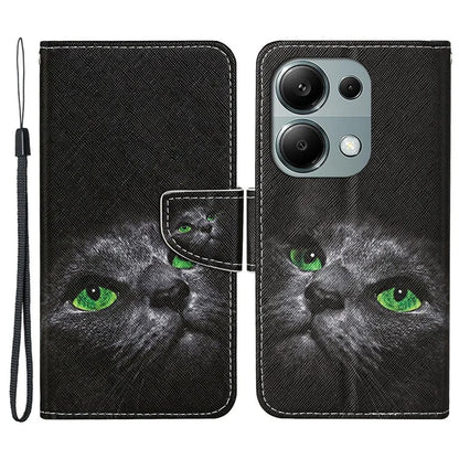 For Xiaomi Redmi Note 13 Pro 4G / Poco M6 Pro 4G Leather Case Pattern Printing Wallet Phone Cover