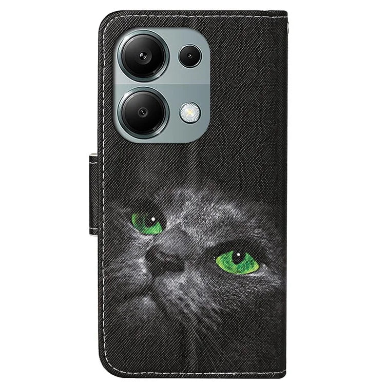For Xiaomi Redmi Note 13 Pro 4G / Poco M6 Pro 4G Leather Case Pattern Printing Wallet Phone Cover