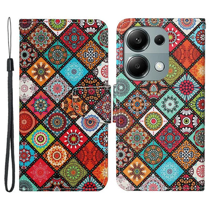 For Xiaomi Redmi Note 13 Pro 4G / Poco M6 Pro 4G Leather Case Pattern Printing Wallet Phone Cover