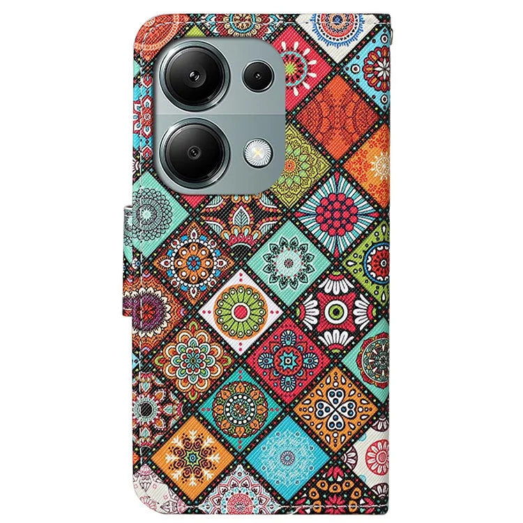 For Xiaomi Redmi Note 13 Pro 4G / Poco M6 Pro 4G Leather Case Pattern Printing Wallet Phone Cover