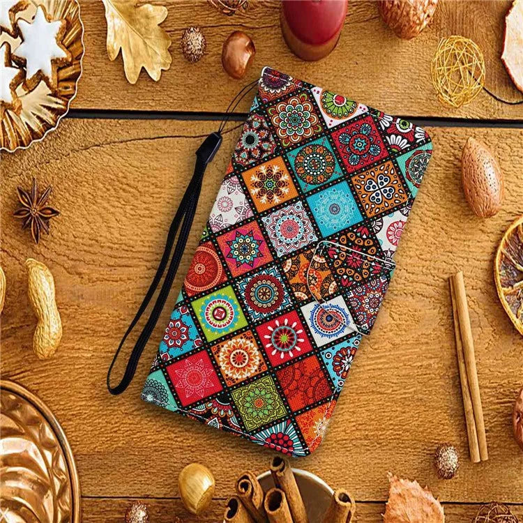 For Xiaomi Redmi Note 13 Pro 4G / Poco M6 Pro 4G Leather Case Pattern Printing Wallet Phone Cover