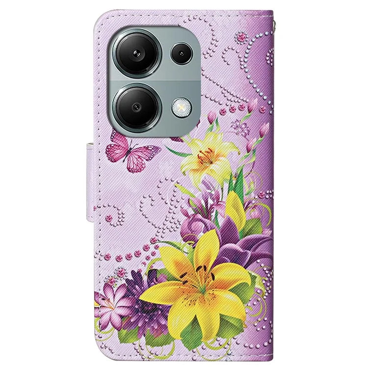For Xiaomi Redmi Note 13 Pro 4G / Poco M6 Pro 4G Leather Case Pattern Printing Wallet Phone Cover