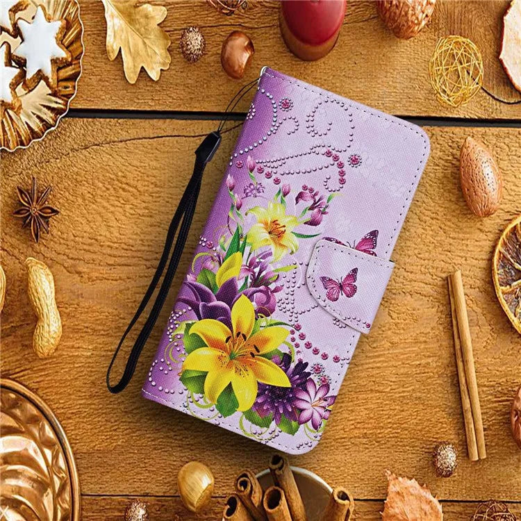 For Xiaomi Redmi Note 13 Pro 4G / Poco M6 Pro 4G Leather Case Pattern Printing Wallet Phone Cover