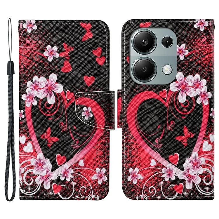 For Xiaomi Redmi Note 13 Pro 4G / Poco M6 Pro 4G Leather Case Pattern Printing Wallet Phone Cover