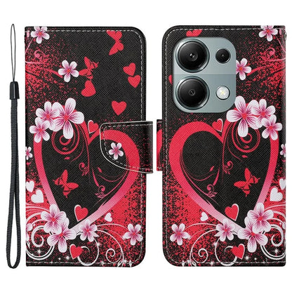 For Xiaomi Redmi Note 13 Pro 4G / Poco M6 Pro 4G Leather Case Pattern Printing Wallet Phone Cover