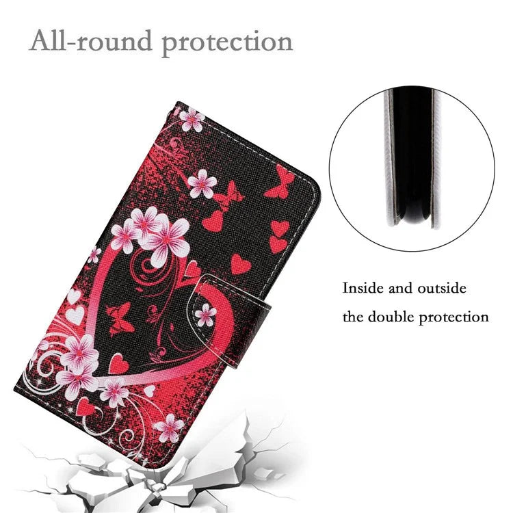 For Xiaomi Redmi Note 13 Pro 4G / Poco M6 Pro 4G Leather Case Pattern Printing Wallet Phone Cover