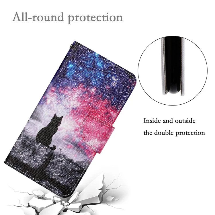 For Xiaomi Redmi Note 13 Pro 4G / Poco M6 Pro 4G Leather Case Pattern Printing Wallet Phone Cover
