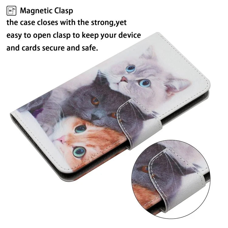 For Xiaomi Redmi Note 13 Pro 4G / Poco M6 Pro 4G Leather Case Pattern Printing Wallet Phone Cover