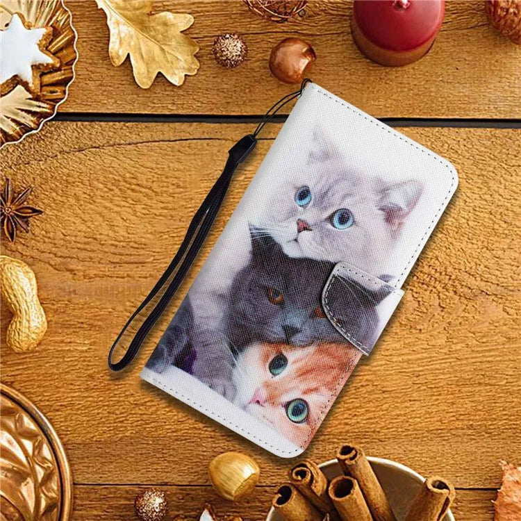 For Xiaomi Redmi Note 13 Pro 4G / Poco M6 Pro 4G Leather Case Pattern Printing Wallet Phone Cover