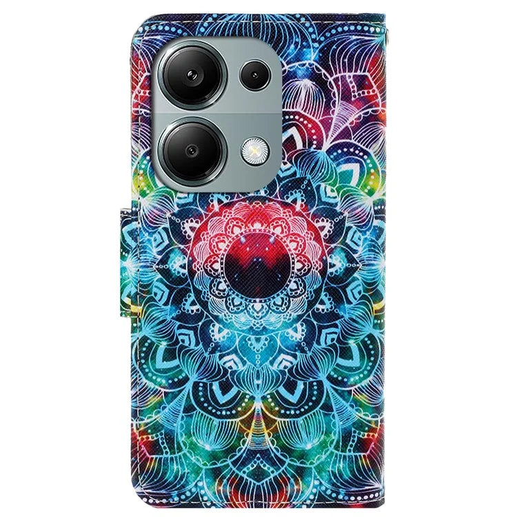 For Xiaomi Redmi Note 13 Pro 4G / Poco M6 Pro 4G Leather Case Pattern Printing Wallet Phone Cover