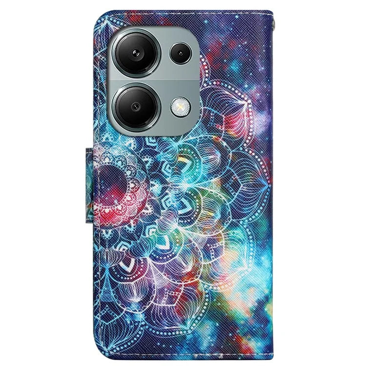 For Xiaomi Redmi Note 13 Pro 4G / Poco M6 Pro 4G Leather Case Pattern Printing Wallet Phone Cover