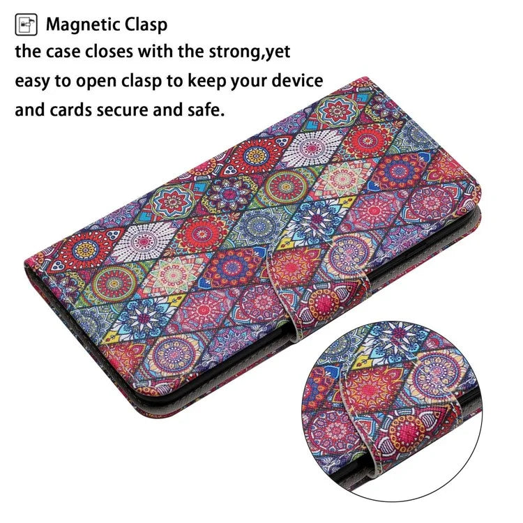 For Xiaomi Redmi Note 13 Pro 4G / Poco M6 Pro 4G Leather Case Pattern Printing Wallet Phone Cover