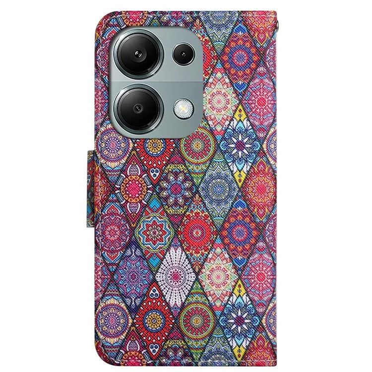 For Xiaomi Redmi Note 13 Pro 4G / Poco M6 Pro 4G Leather Case Pattern Printing Wallet Phone Cover