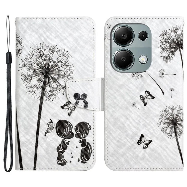 For Xiaomi Redmi Note 13 Pro 4G / Poco M6 Pro 4G Leather Case Pattern Printing Wallet Phone Cover