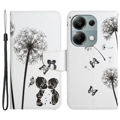 For Xiaomi Redmi Note 13 Pro 4G / Poco M6 Pro 4G Leather Case Pattern Printing Wallet Phone Cover