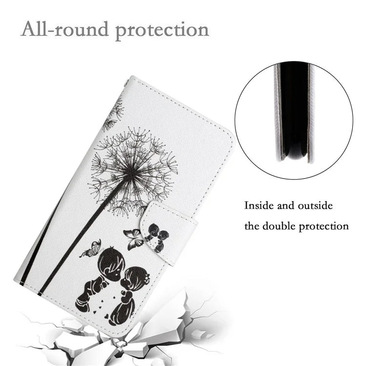 For Xiaomi Redmi Note 13 Pro 4G / Poco M6 Pro 4G Leather Case Pattern Printing Wallet Phone Cover