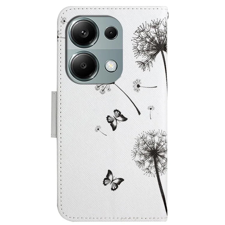 For Xiaomi Redmi Note 13 Pro 4G / Poco M6 Pro 4G Leather Case Pattern Printing Wallet Phone Cover