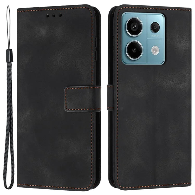 For Xiaomi Redmi Note 13 Pro 5G / Poco X6 5G Case Wallet Skin-touch PU Leather Flip Phone Cover