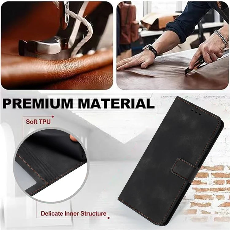 For Xiaomi Redmi Note 13 Pro 5G / Poco X6 5G Case Wallet Skin-touch PU Leather Flip Phone Cover