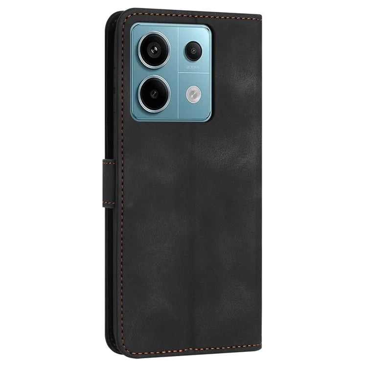 For Xiaomi Redmi Note 13 Pro 5G / Poco X6 5G Case Wallet Skin-touch PU Leather Flip Phone Cover