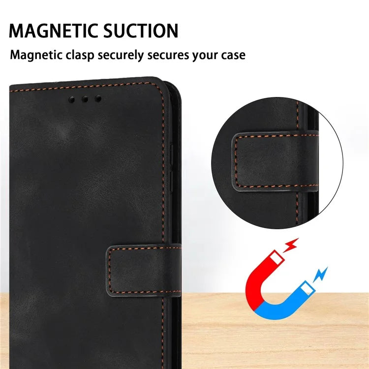 For Xiaomi Redmi Note 13 Pro 4G / Poco M6 Pro 4G Wallet Case Solid Color PU Leather Stand Phone Cover