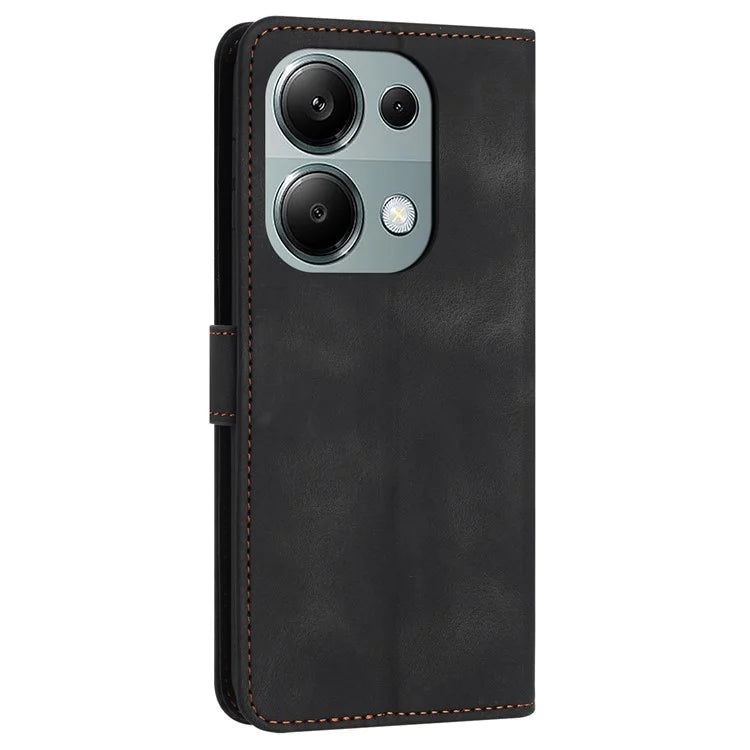 For Xiaomi Redmi Note 13 Pro 4G / Poco M6 Pro 4G Wallet Case Solid Color PU Leather Stand Phone Cover