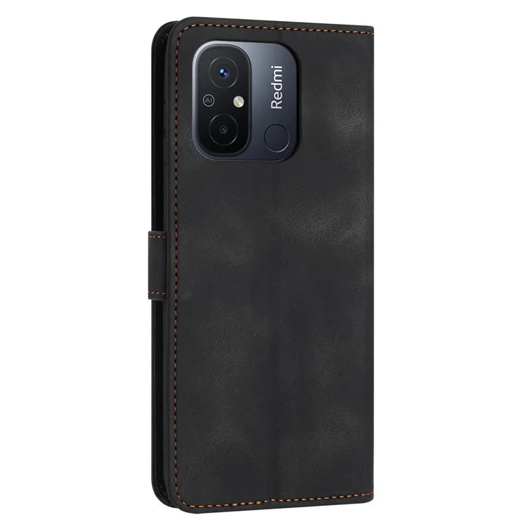 For Xiaomi Redmi 12C 4G Case Folio Bookstytle Skin-touch PU Leather Phone Cover