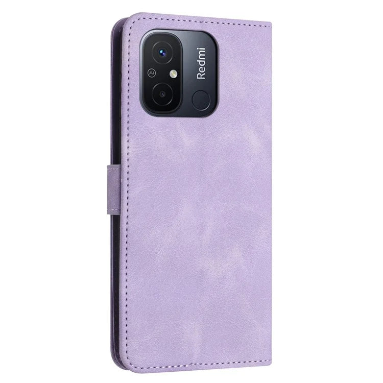 For Xiaomi Redmi 12C 4G Case Folio Bookstytle Skin-touch PU Leather Phone Cover
