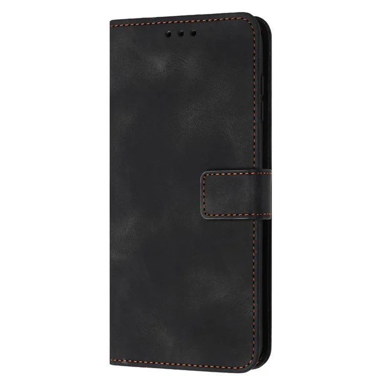 For Xiaomi Redmi Note 13 5G Leather Case Solid Color Wallet Protective Phone Cover