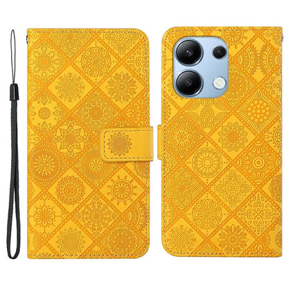 For Xiaomi Redmi Note 13 4G Cell Phone Case Ethnic Style Imprinted Flower Pattern Cover