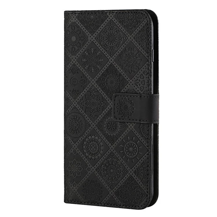For Xiaomi Redmi Note 13 Pro 4G / Poco M6 Pro 4G Phone Case Ethnic Style Flower Imprinted Leather Flip Cover