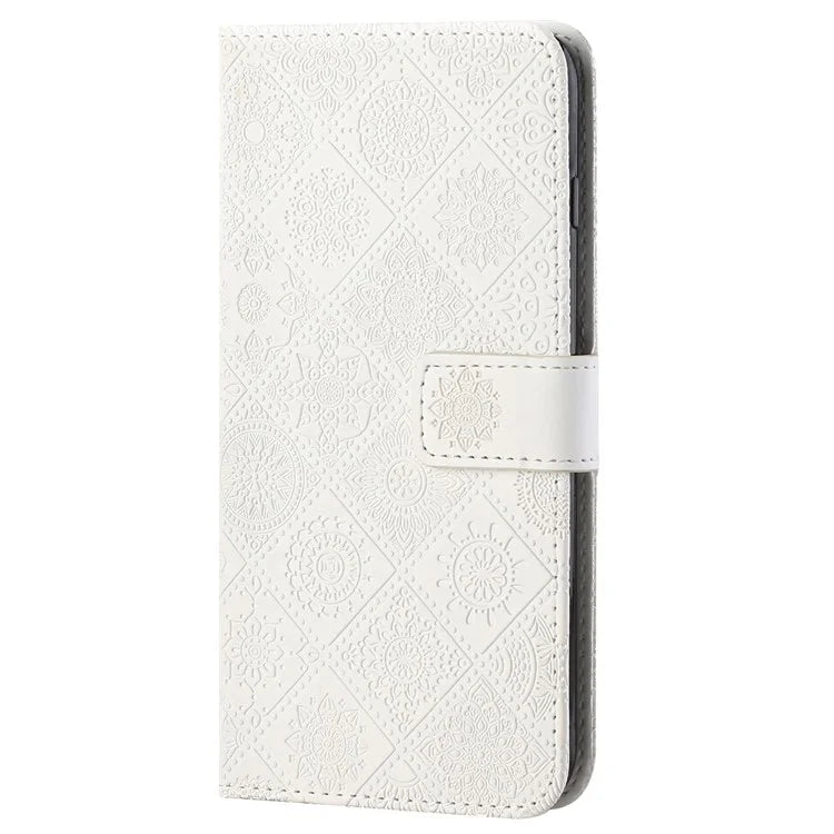 For Xiaomi Redmi Note 13 Pro 4G / Poco M6 Pro 4G Phone Case Ethnic Style Flower Imprinted Leather Flip Cover