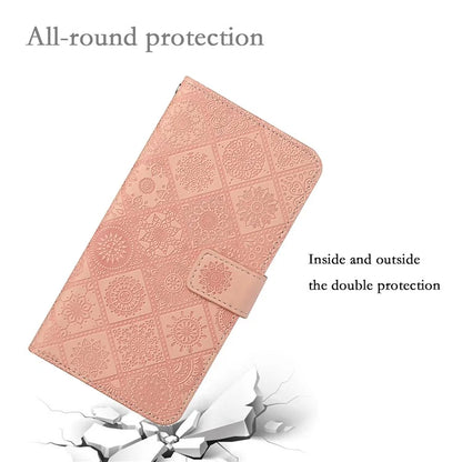 For Xiaomi Redmi Note 13 Pro 4G / Poco M6 Pro 4G Phone Case Ethnic Style Flower Imprinted Leather Flip Cover