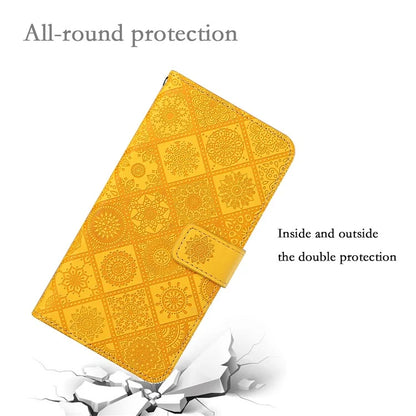 For Xiaomi Redmi Note 13 Pro 4G / Poco M6 Pro 4G Phone Case Ethnic Style Flower Imprinted Leather Flip Cover