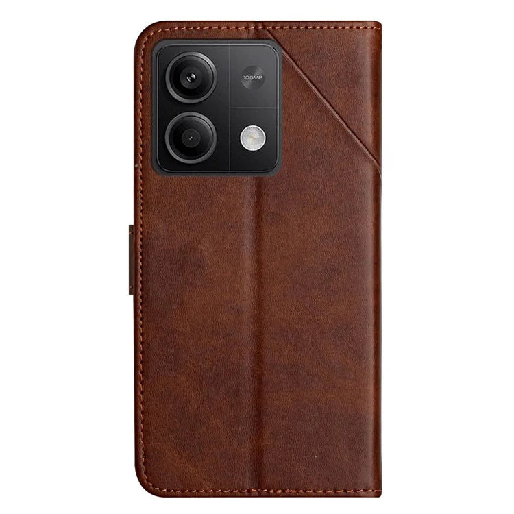 For Xiaomi Redmi Note 13 5G Leather Case Line Pattern Wallet Phone Cover
