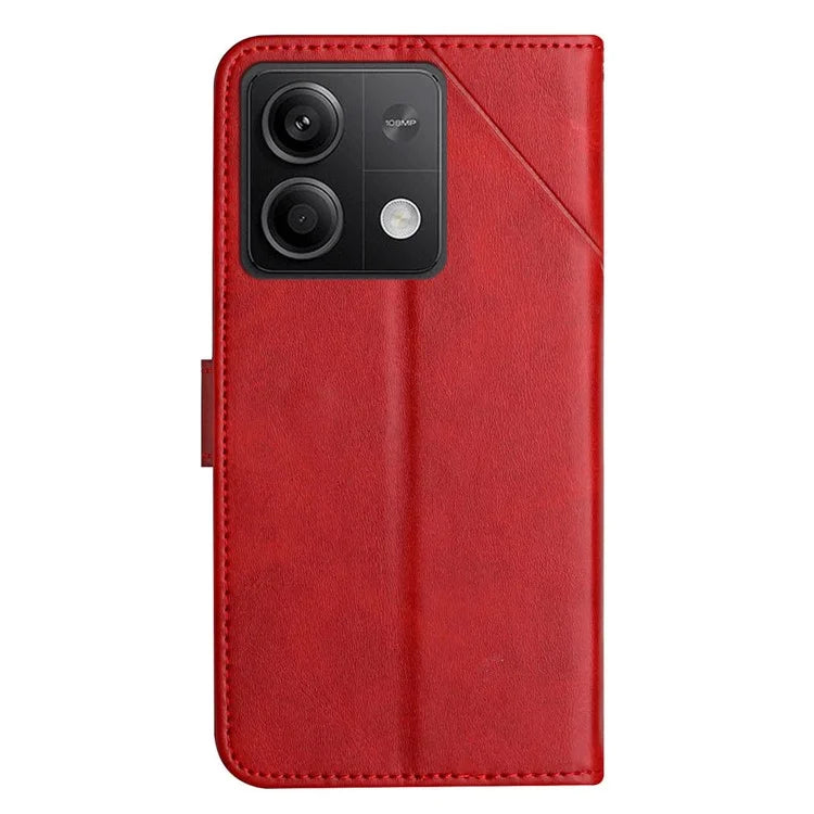 For Xiaomi Redmi Note 13 5G Leather Case Line Pattern Wallet Phone Cover