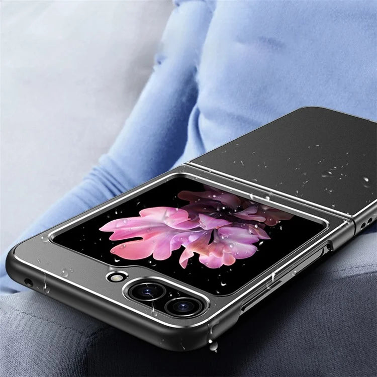 For Samsung Galaxy Z Flip 5G Case Metal+PC+TPU Matte Cell Phone Protective Cover