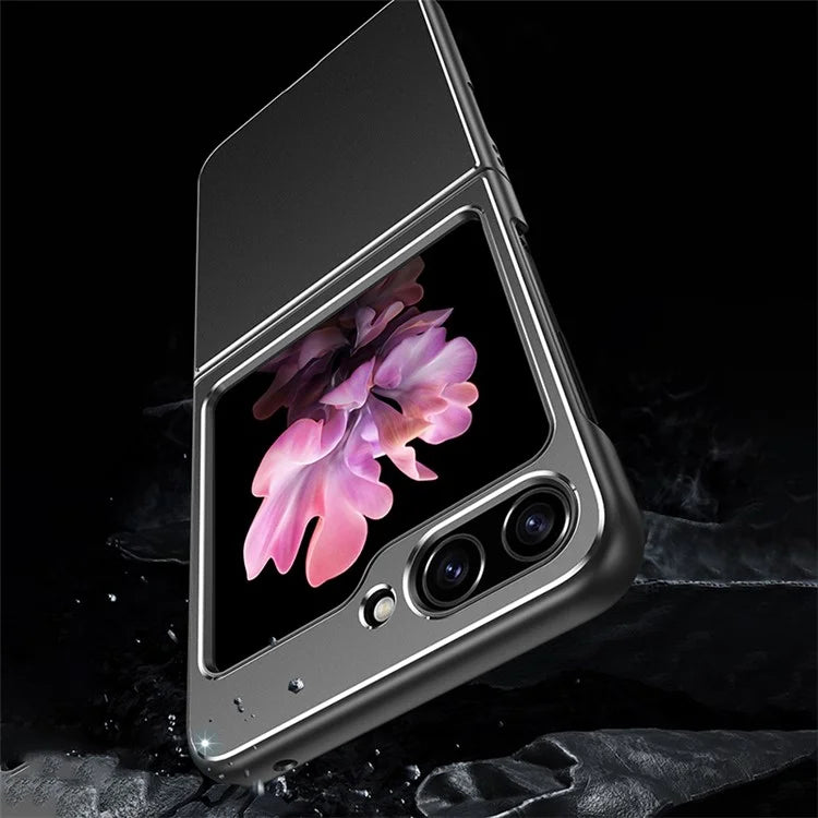 For Samsung Galaxy Z Flip 5G Case Metal+PC+TPU Matte Cell Phone Protective Cover