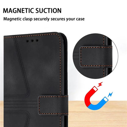 For Xiaomi Redmi Note 13 Pro 5G / Poco X6 5G Stand Case Triangle Imprinted Phone Cover with Wrist Strap