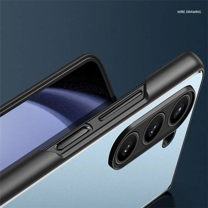 For Samsung Galaxy Z Fold 5G Matte Case Metal+PC+TPU Cell Phone Protective Cover