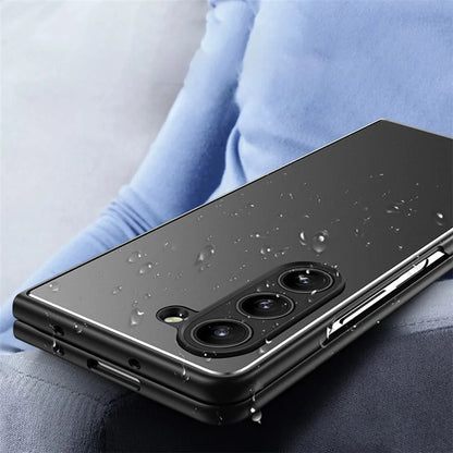 For Samsung Galaxy Z Fold 5G Matte Case Metal+PC+TPU Cell Phone Protective Cover