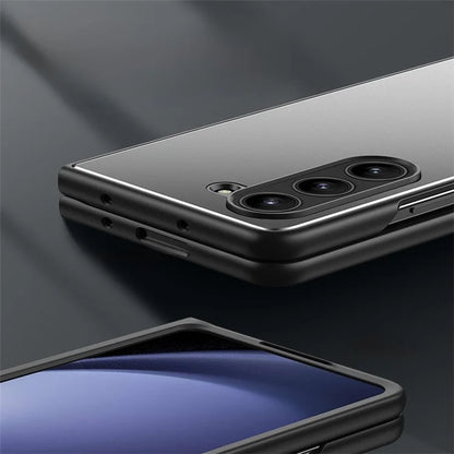 For Samsung Galaxy Z Fold 5G Matte Case Metal+PC+TPU Cell Phone Protective Cover