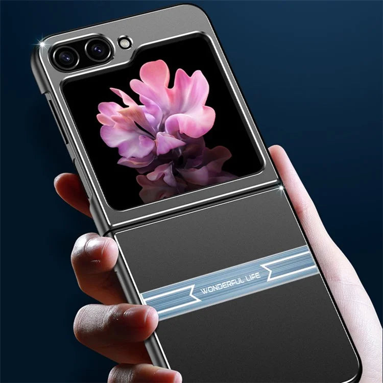 For Samsung Galaxy Z Flip 5G Case Metal+PC+TPU Matte Smartphone Cover