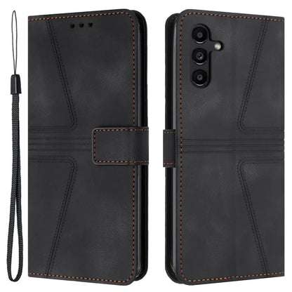 For Samsung Galaxy A05s 4G Leather Case Triangle Imprinted Wallet Phone Cover